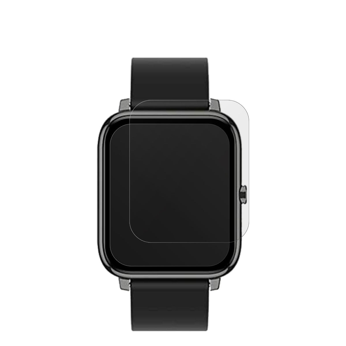 PopglorySmartwatch mit aufgebrachter dipos Displayschutzfolie, die lästige Fingerabdrücke minimiert