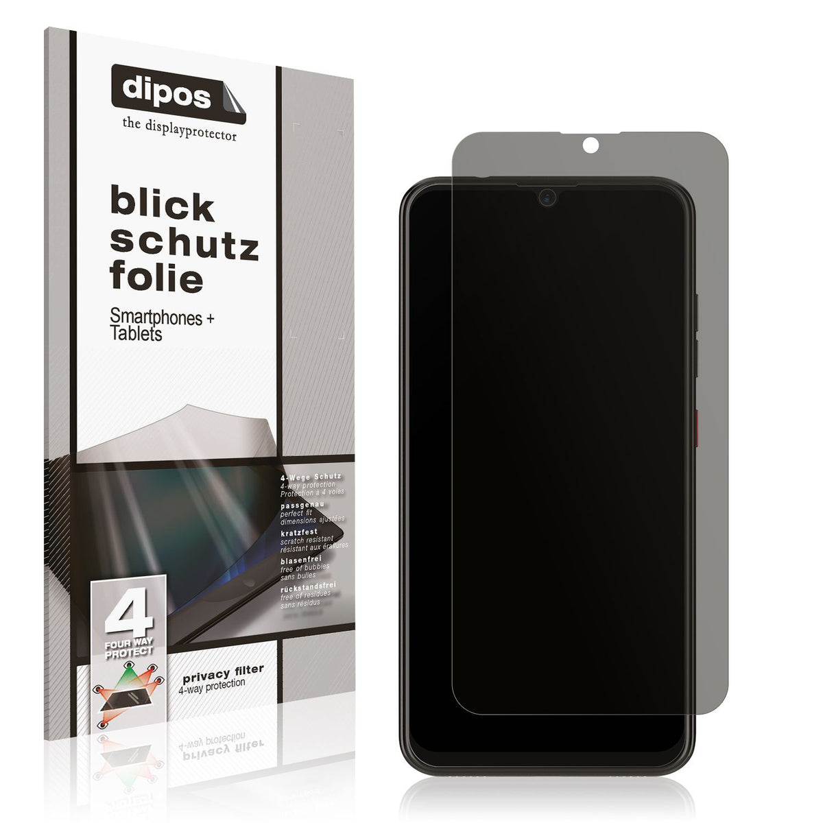Blickschutzfolie von dipos passend für A1 Alpha, präziser Zuschnitt und blasenfrei montiert
