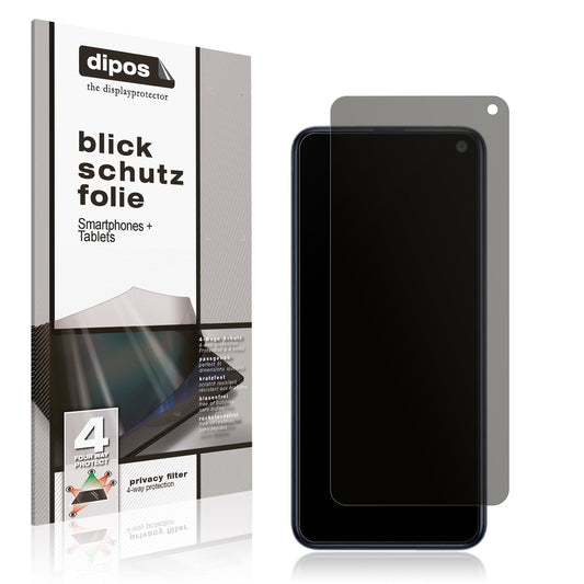Blickschutzfolie von dipos passend für Samsung Galaxy F52, präziser Zuschnitt und blasenfrei montiert