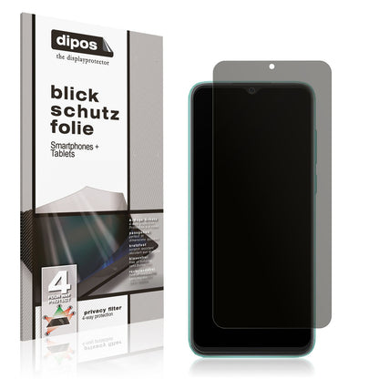Blickschutzfolie von dipos passend für Blackview A55 Pro, präziser Zuschnitt und blasenfrei montiert