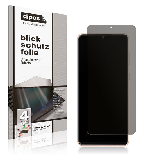 Blickschutzfolie von dipos passend für Samsung Galaxy A33 5G, präziser Zuschnitt und blasenfrei montiert