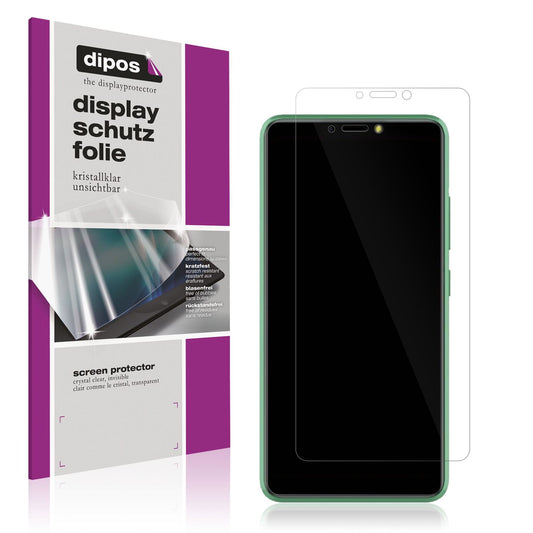 Klare Displayschutzfolie von dipos passend für Walton Primo F10, präziser Zuschnitt und blasenfrei montiert