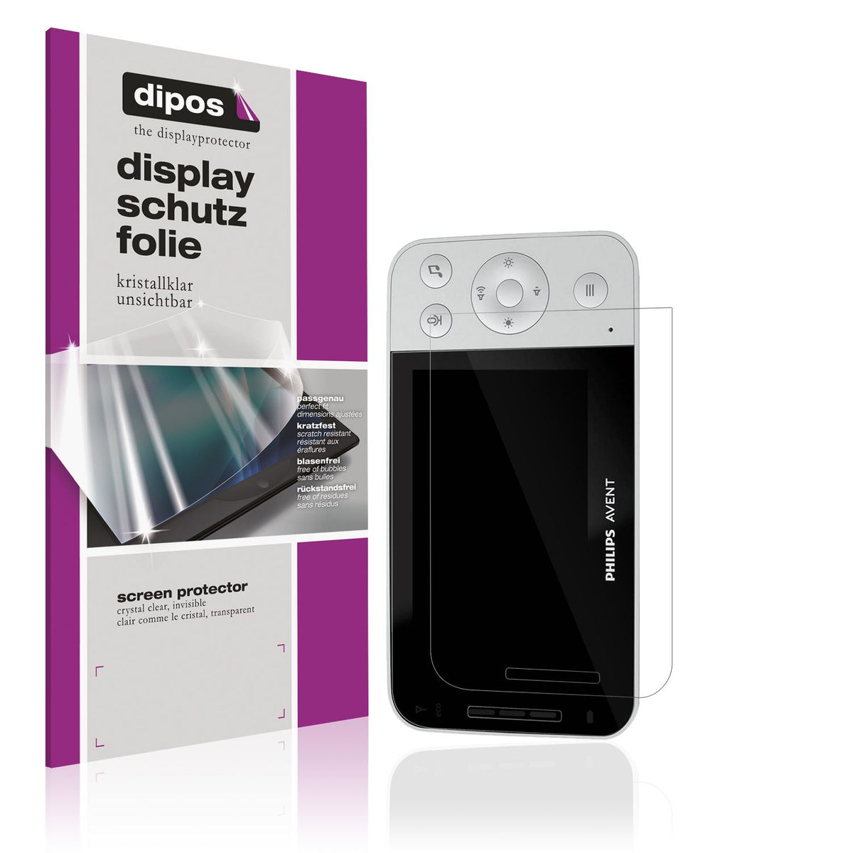 2x Schutzfolie klar für Philips Avent Connected SCD923 Display-Schutzfolie