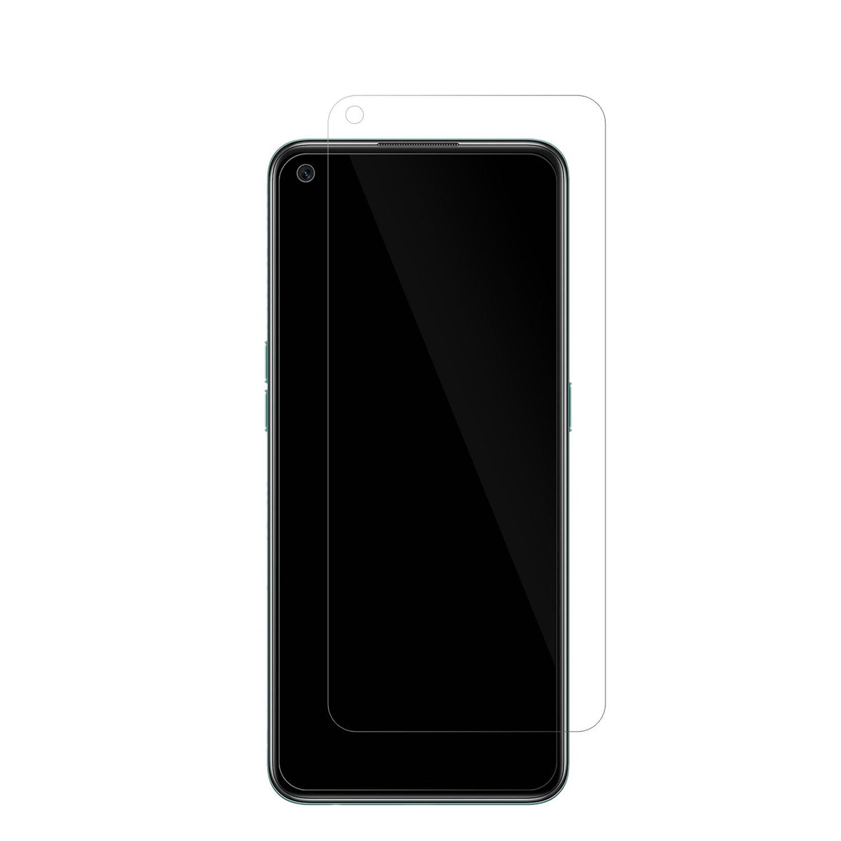 OppoA55s 5G Japan mit aufgebrachter dipos Displayschutzfolie, glasklare Darstellung ohne Einschränkungen