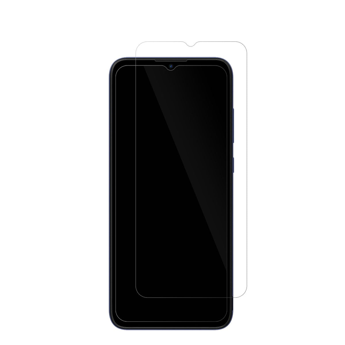 NokiaC21 mit aufgebrachter dipos Displayschutzfolie, glasklare Darstellung ohne Einschränkungen