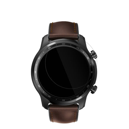TicwatchPro 3 Ultra mit aufgebrachter dipos Displayschutzfolie, glasklare Darstellung ohne Einschränkungen