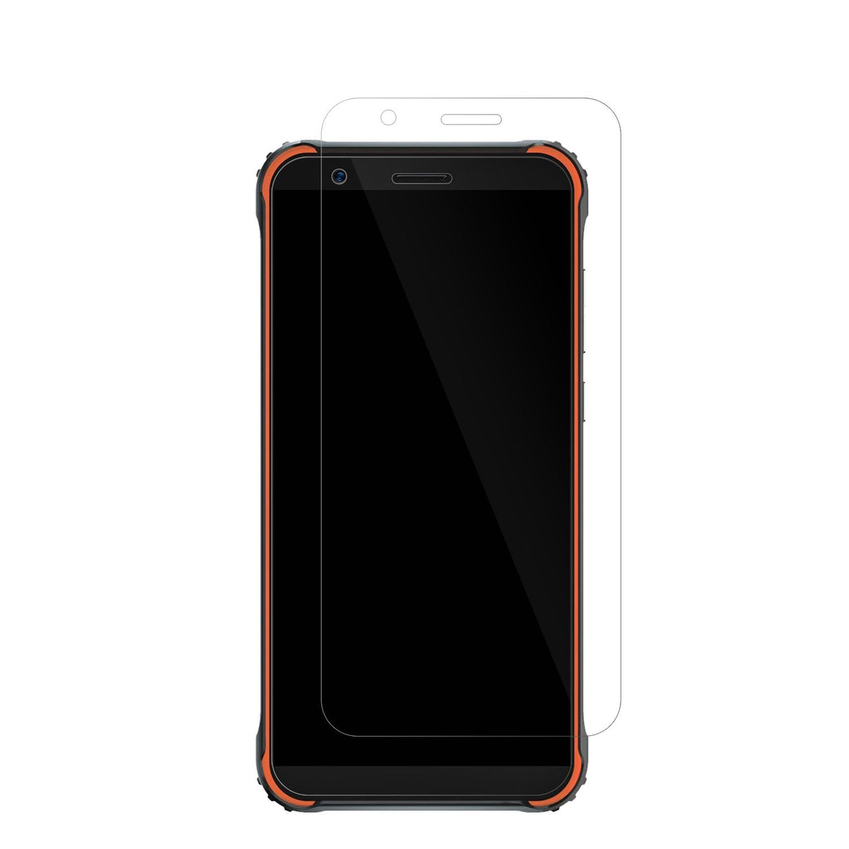 BlackviewBV4900 Pro mit aufgebrachter dipos Displayschutzfolie, glasklare Darstellung ohne Einschränkungen