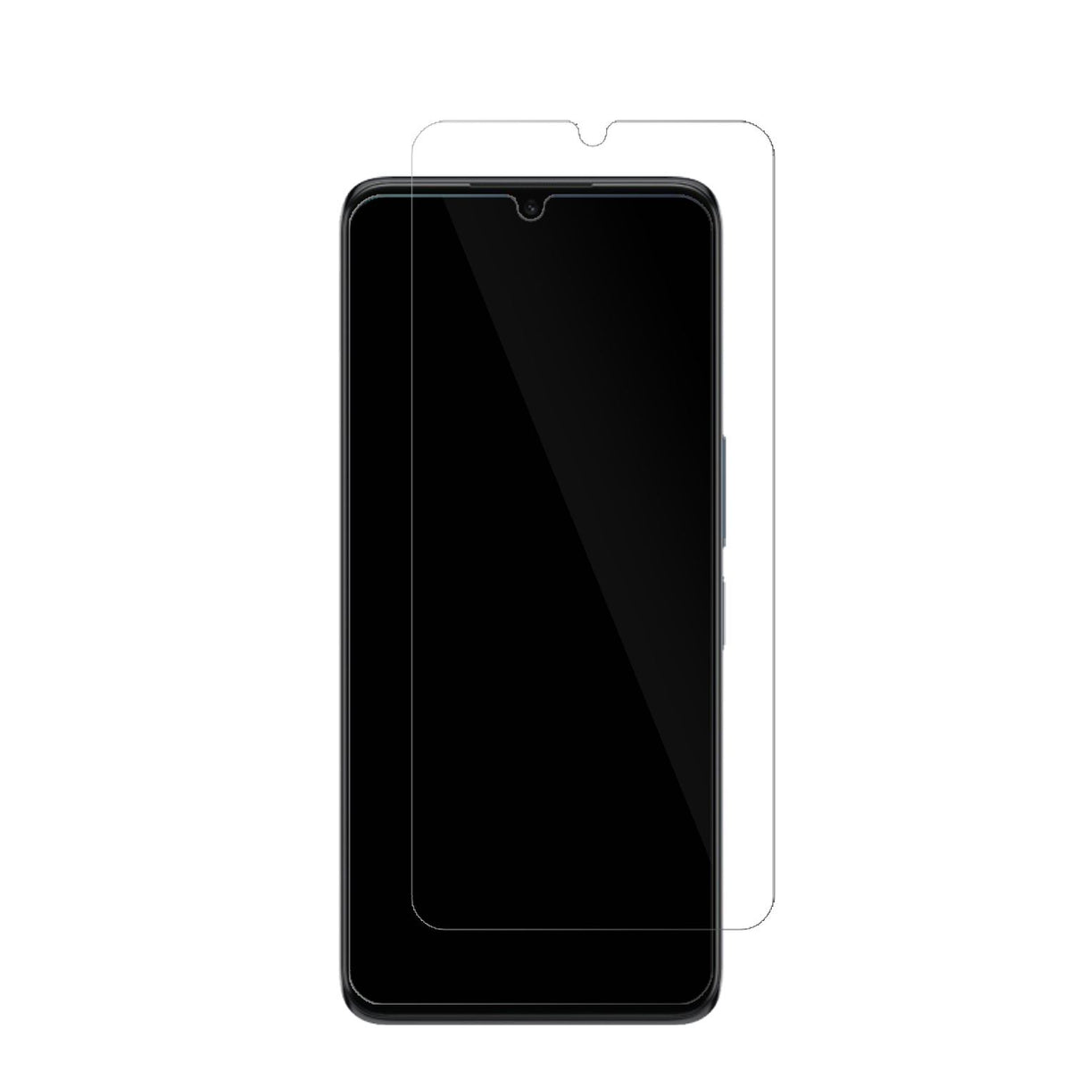 TCL30 Plus mit aufgebrachter dipos Displayschutzfolie, glasklare Darstellung ohne Einschränkungen