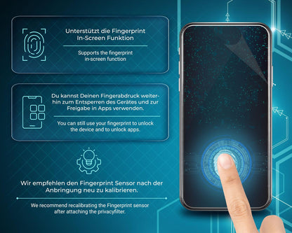 Full Cover Privacy Blickschutzfolie für Huawei P50E