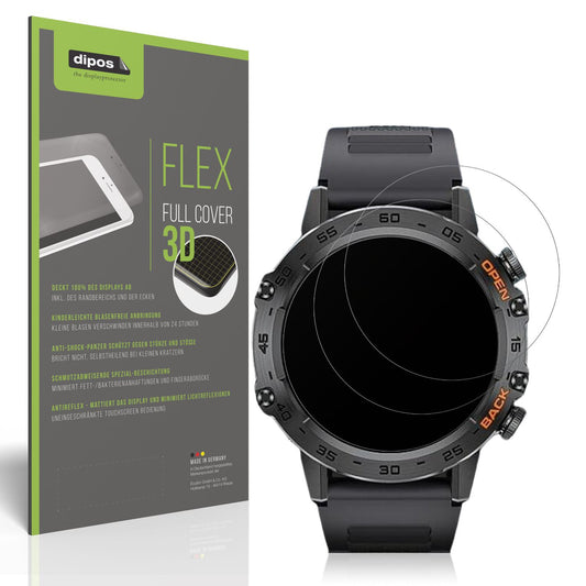 2x Full Cover Schutzfolie matt für Darmowade Smartwatch 1.39 Zoll