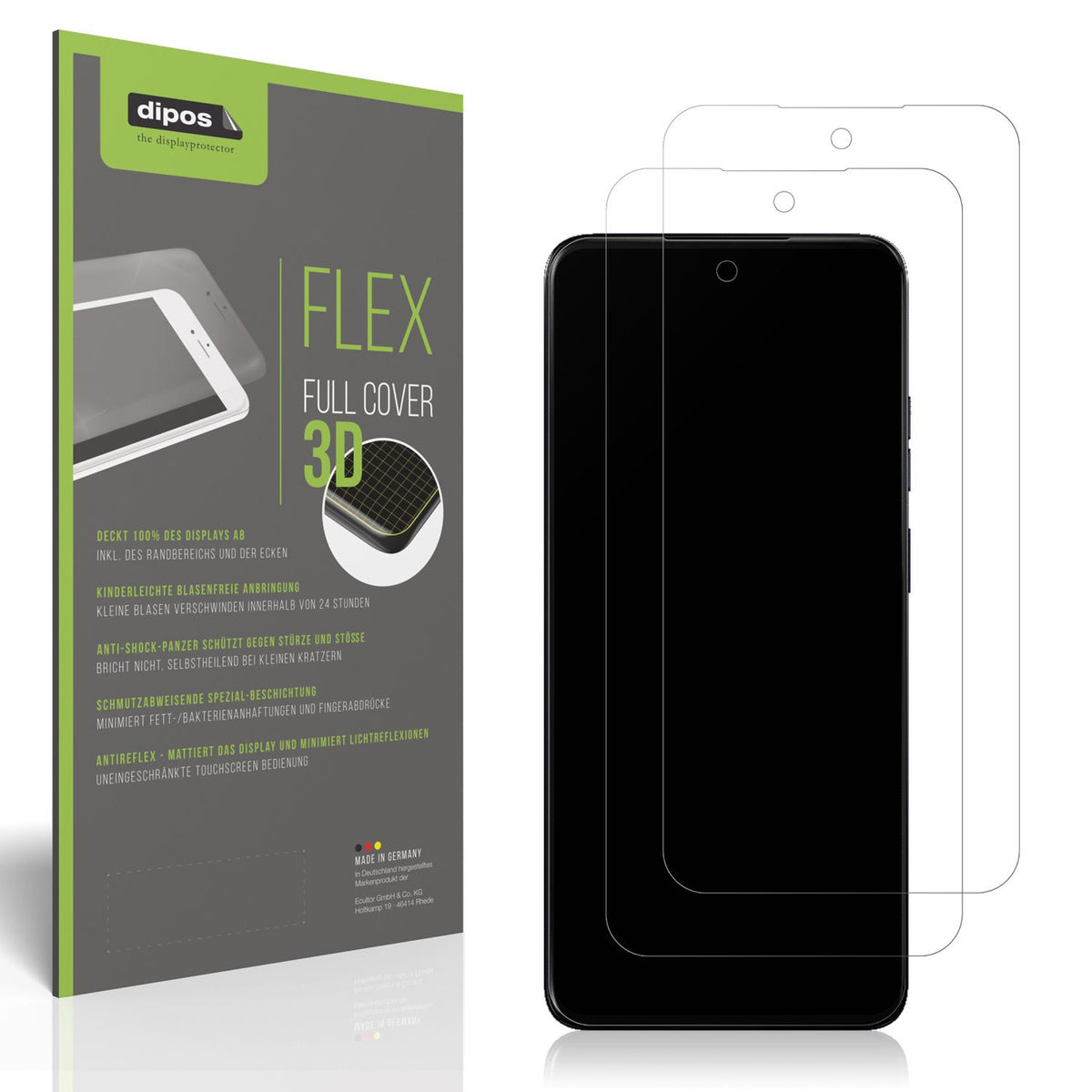 2x Full Cover Schutzfolie matt für Motorola Moto E15
