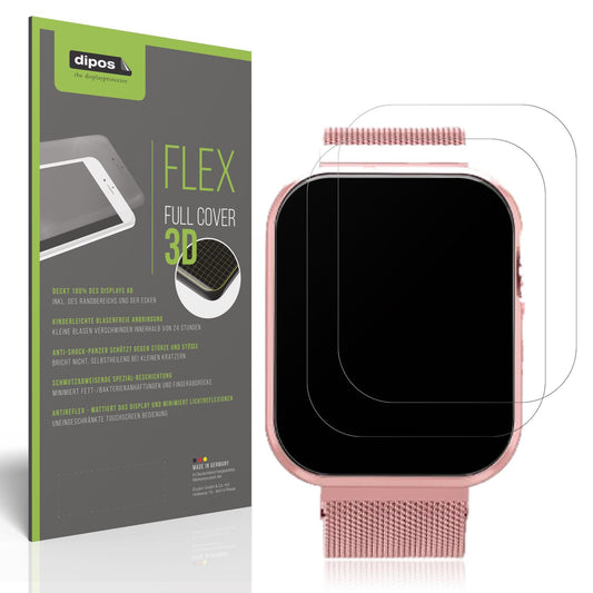 2x Full Cover Schutzfolie matt für Banlvs Smartwatch 1.83 Zoll