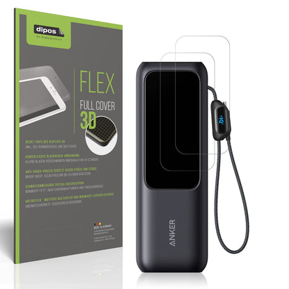 2x Full Cover Schutzfolie matt für Anker A1695 Laptop Powerbank
