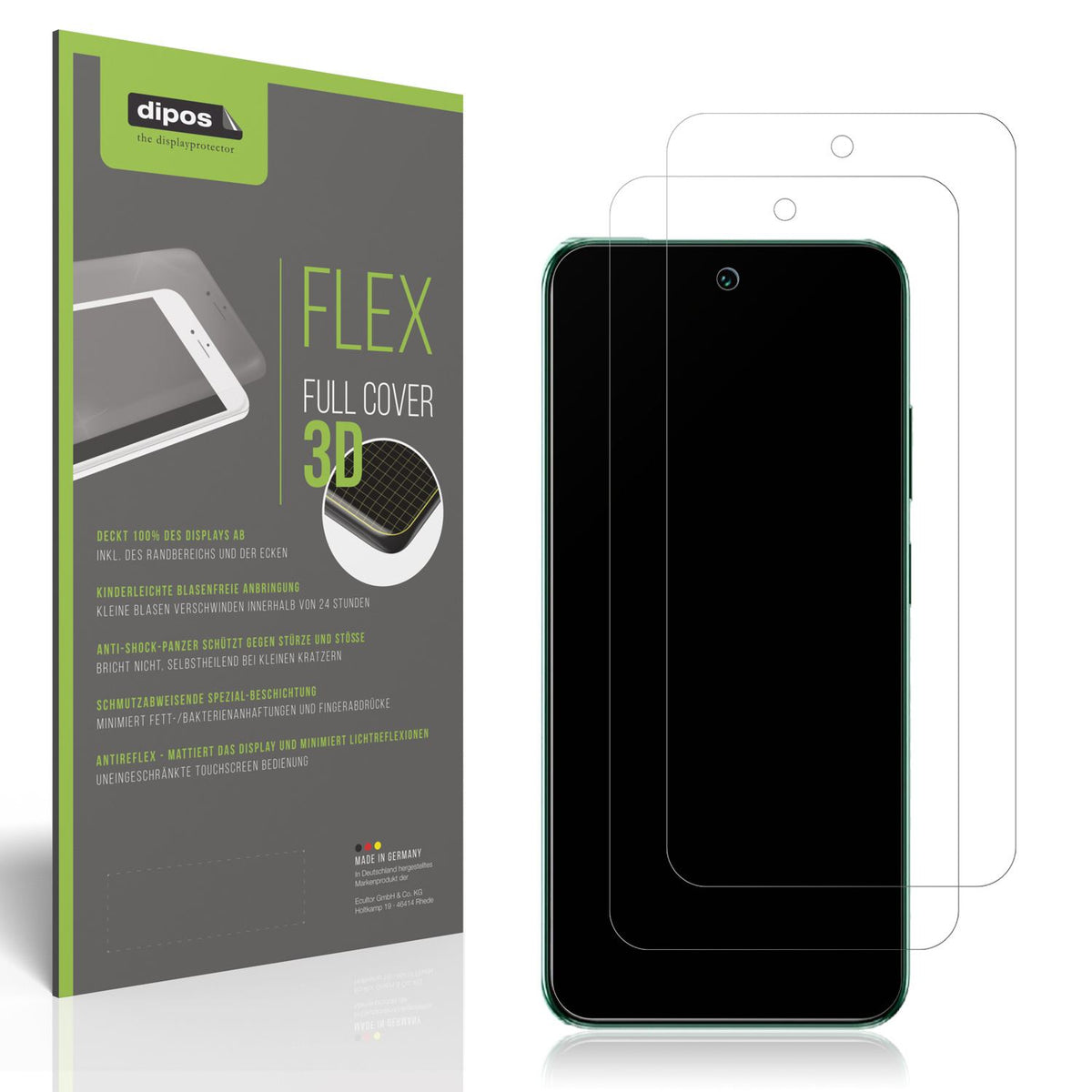 Matte Displayschutzfolie von dipos passend für Itel A95 5G, 100% Displayabdeckung und blasenfreie Montage