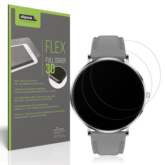 2x Full Cover Schutzfolie matt für Pireware Slim Smartwatch