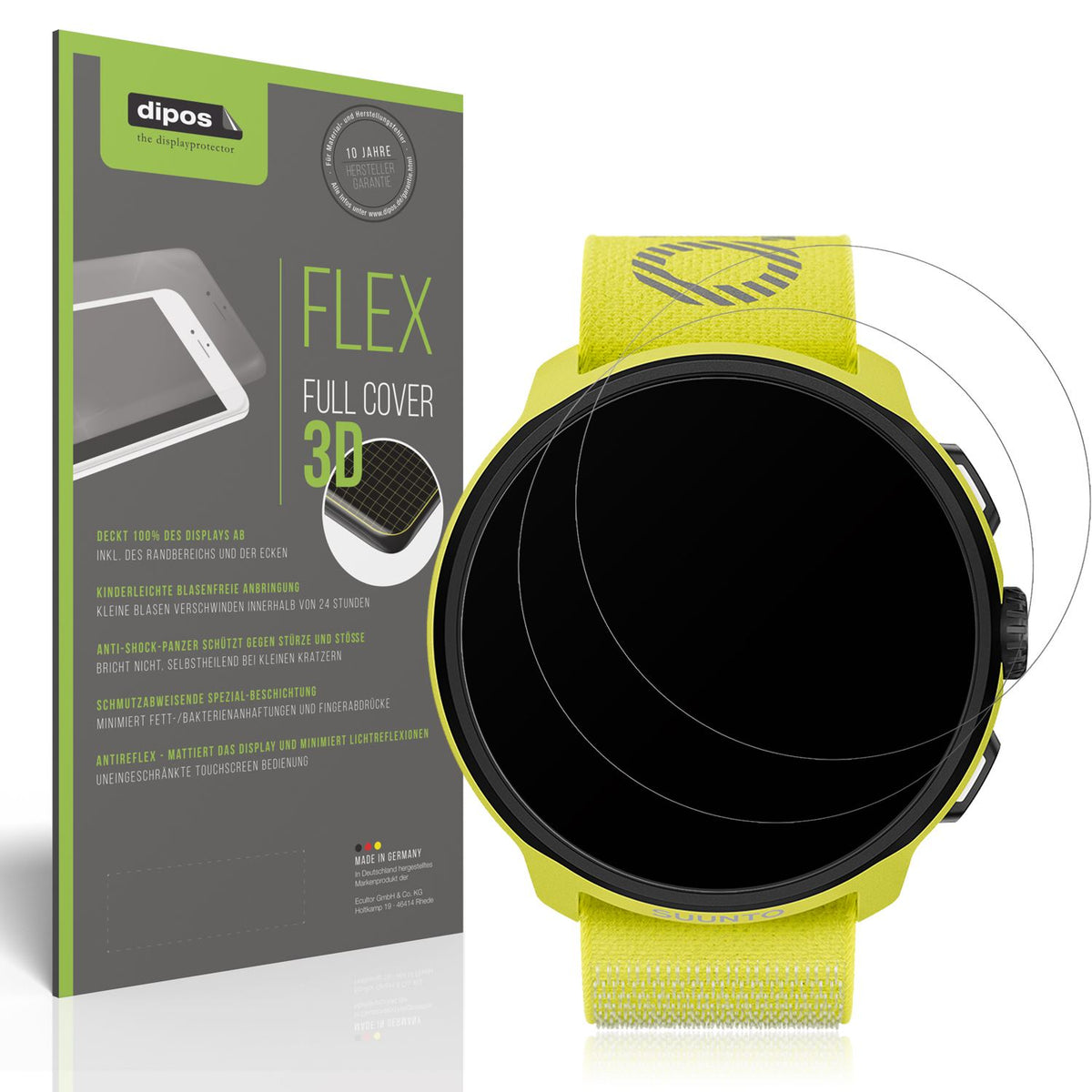 2x Full Cover Schutzfolie matt für Suunto Run
