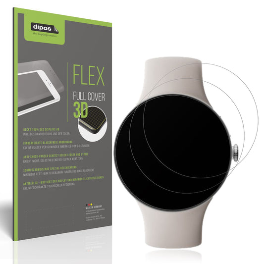 2x Full Cover Schutzfolie matt für Google Pixel Watch 4 41mm