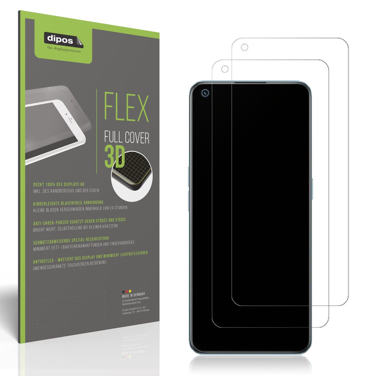 2x Full Cover Schutzfolie matt für Realme 9 Pro Plus
