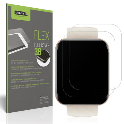 2x Full Cover Schutzfolie matt für Mutoy Smartwatch 1.69 Zoll