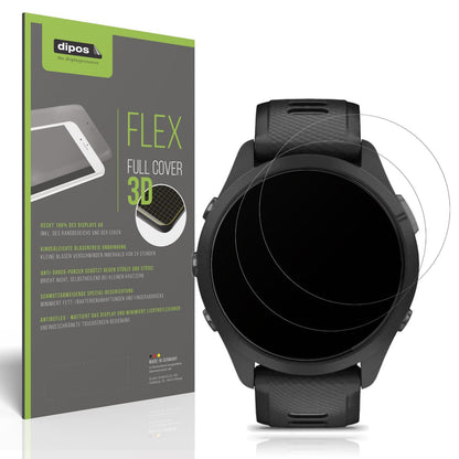 2x Full Cover Schutzfolie matt für Garmin Forerunner 265 46mm