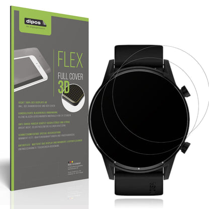 2x Full Cover Schutzfolie matt für Tecno Watch Pro 2