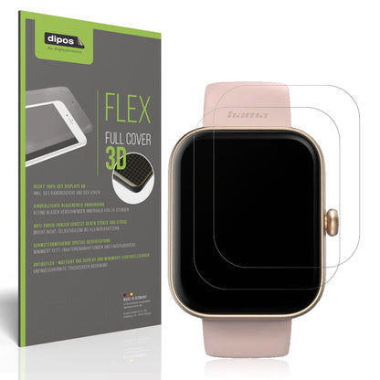 2x Full Cover Schutzfolie matt für Hama 5000 Smartwatch