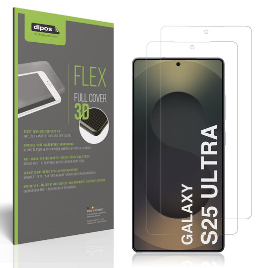 2x Full Cover Schutzfolie matt für Samsung Galaxy S25 Ultra