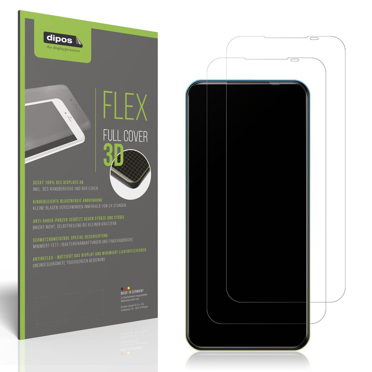 2x Full Cover Schutzfolie matt für Mobicel X9