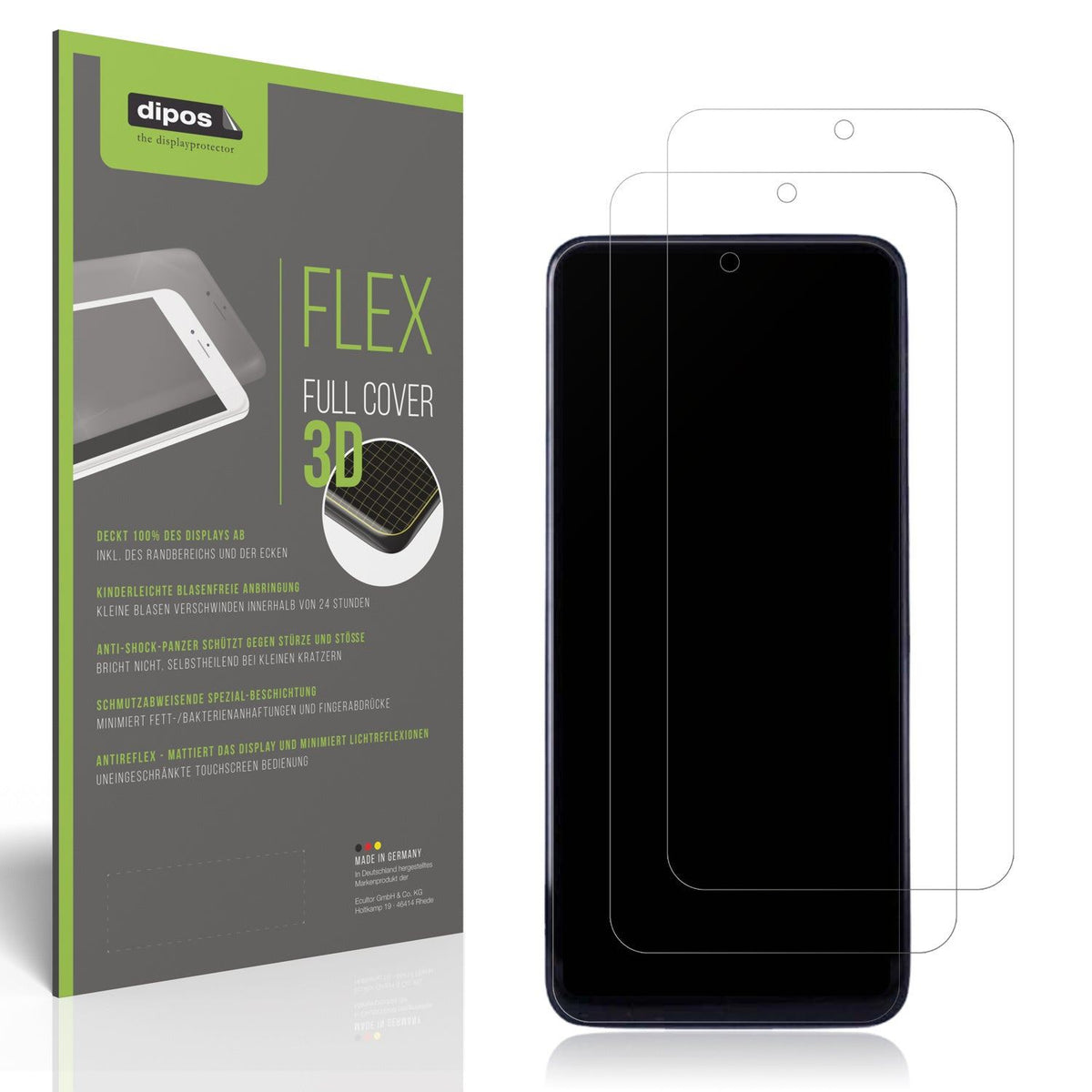 2x Full Cover Schutzfolie matt für Oppo A5 Pro 5G