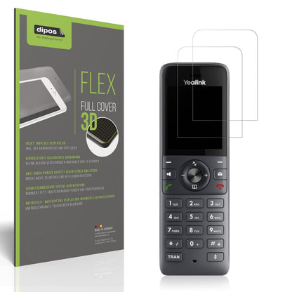 2x Full Cover Schutzfolie matt für Yealink W71H Dect