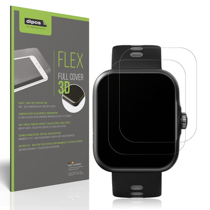 2x Full Cover Schutzfolie matt für CW Watch S1