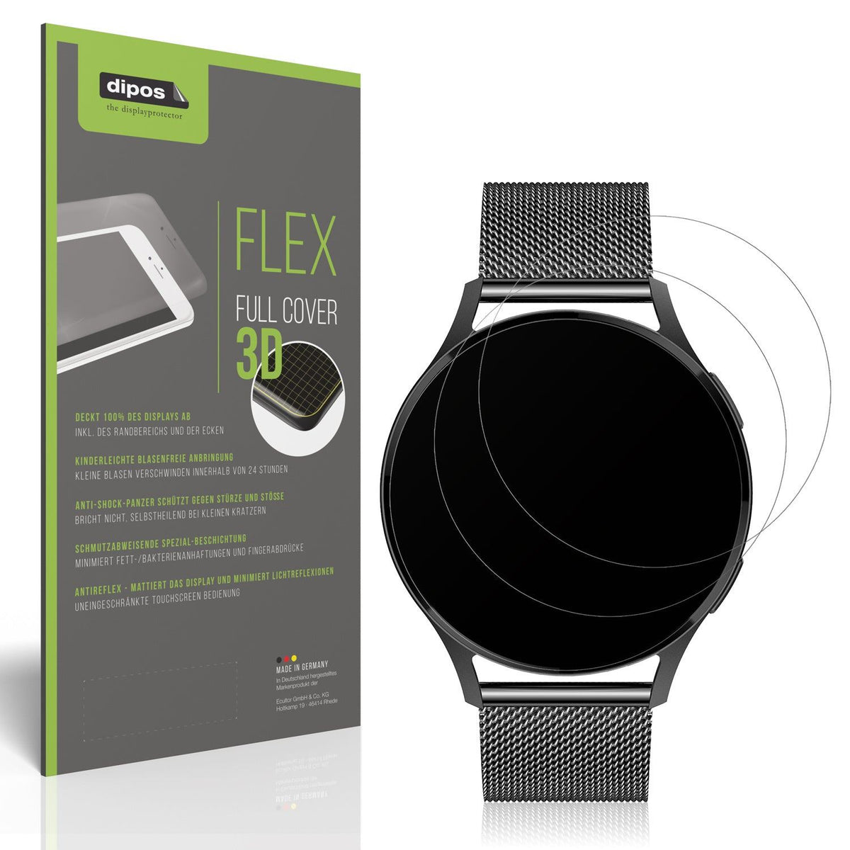 2x Full Cover Schutzfolie matt für Levowatch Edgy