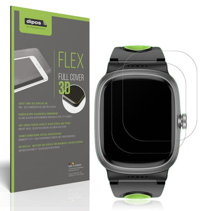 2x Full Cover Schutzfolie matt für anyloop Kinder Smartwatch