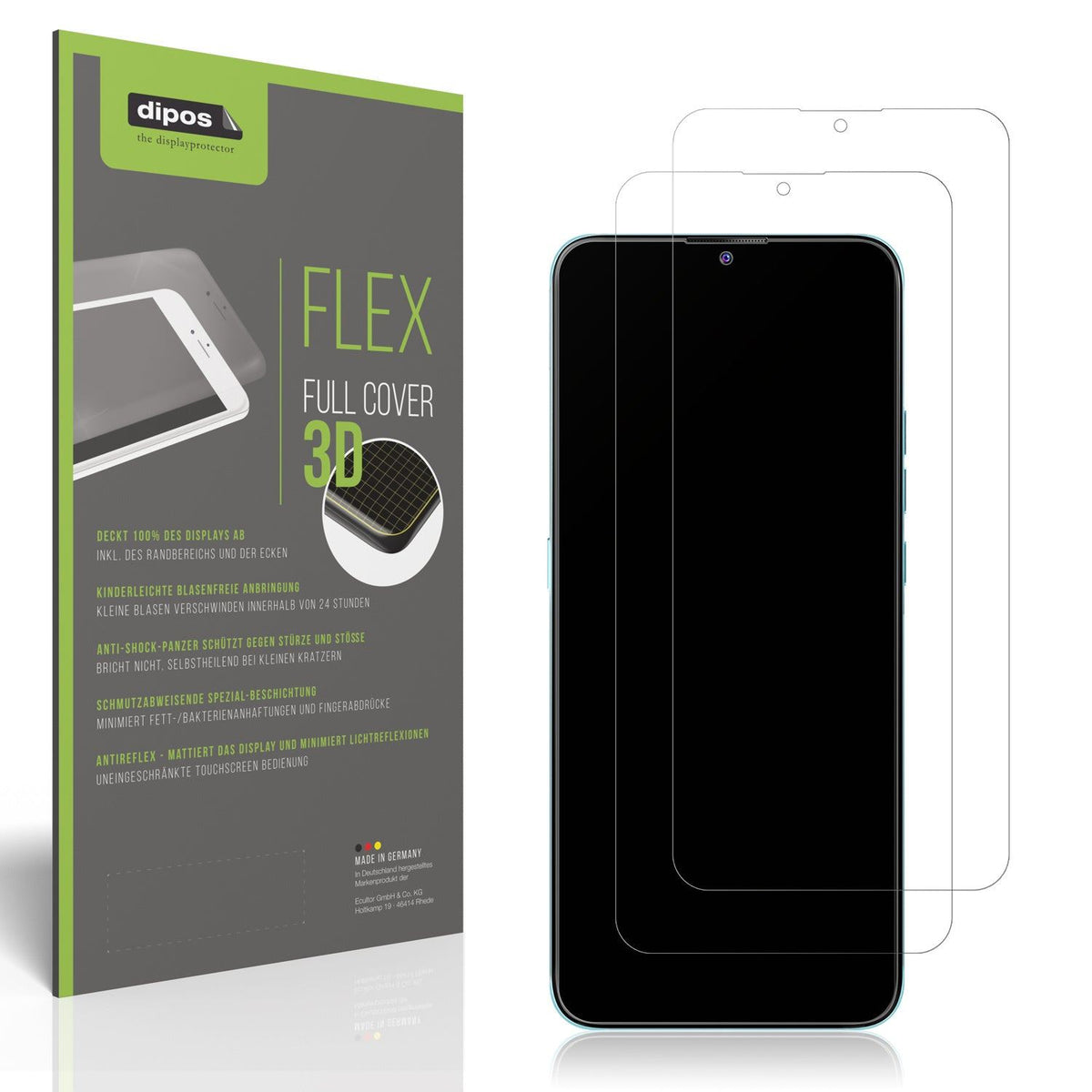 2x Full Cover Schutzfolie matt für Oukitel C33 4G