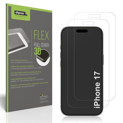2x Full Cover Schutzfolie matt für Apple iPhone 17