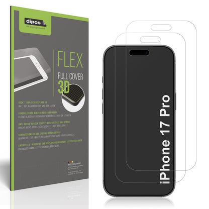 2x Full Cover Schutzfolie matt für Apple iPhone 17 Pro