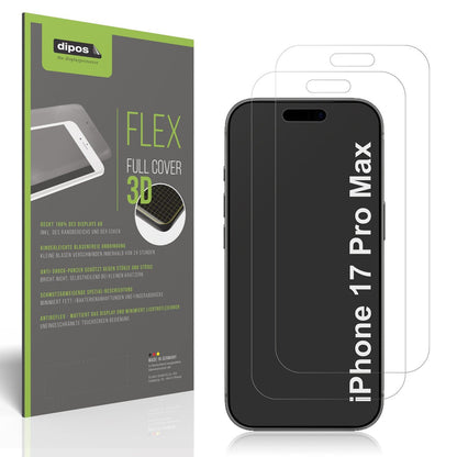 2x Full Cover Schutzfolie matt für Apple iPhone 17 Pro Max
