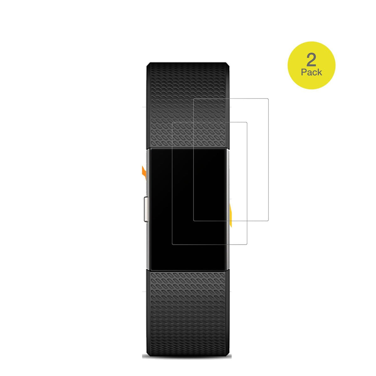 2x Full Cover Schutzfolie matt für Fitbit Charge 2