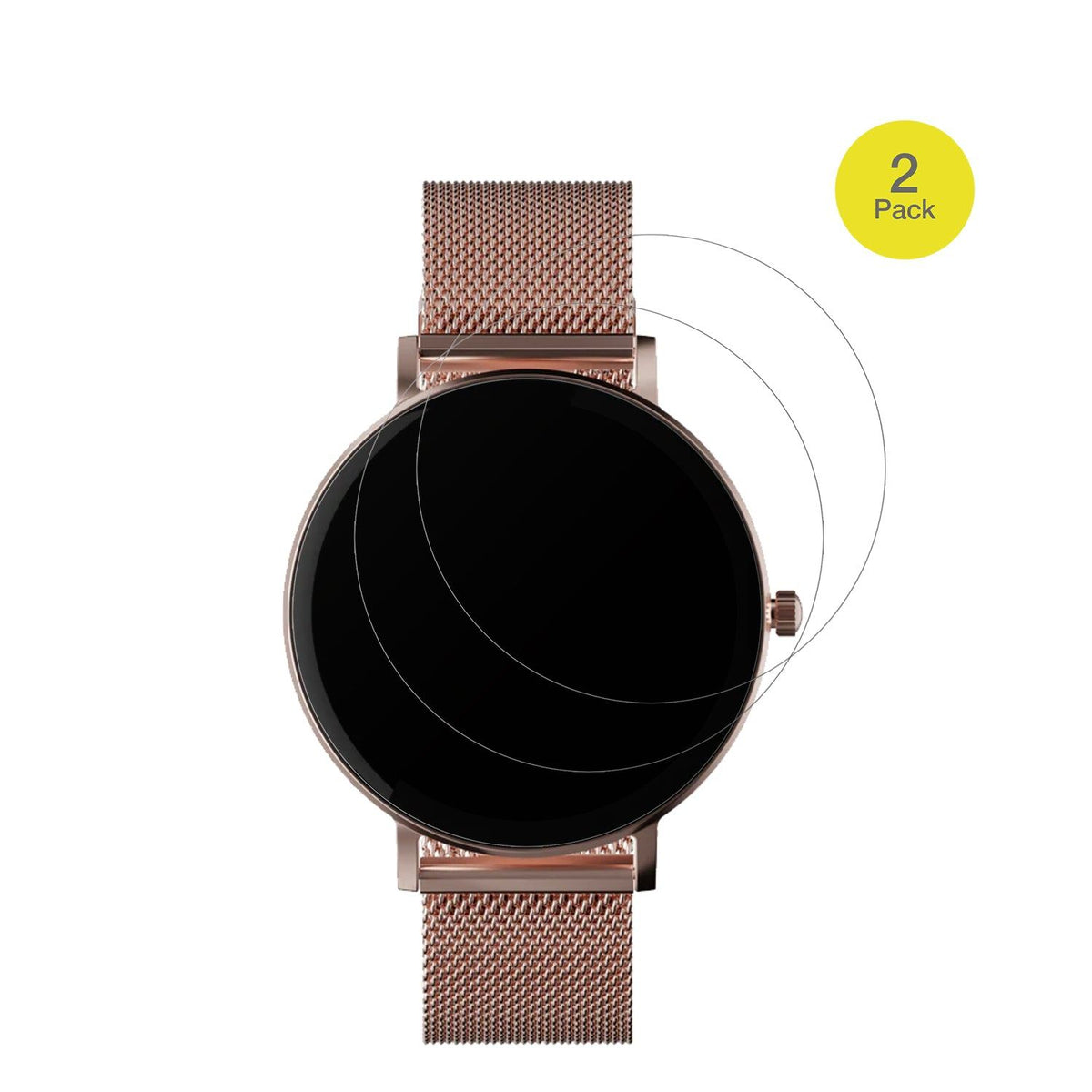 2x Full Cover Schutzfolie matt für ZenWatch Venice Pro