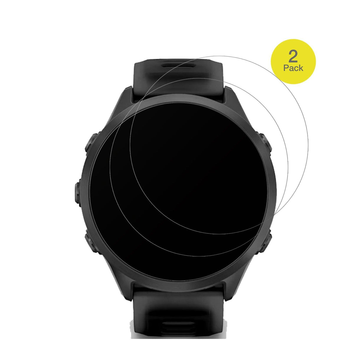 2x Full Cover Schutzfolie matt für Garmin Forerunner 570 42mm
