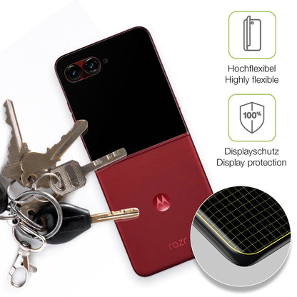 2x Full Cover Schutzfolie matt für Motorola Razr 60 Aussen-Display