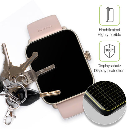 2x Full Cover Schutzfolie matt für Hama Smartwatch 6010