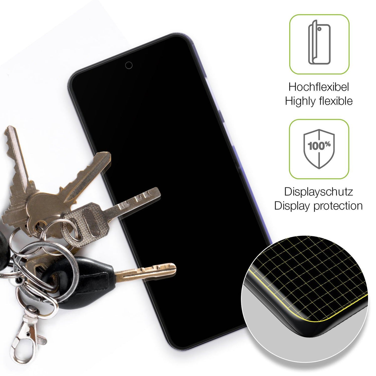 2x Full Cover Schutzfolie matt für Xiaomi Mix Flip 2