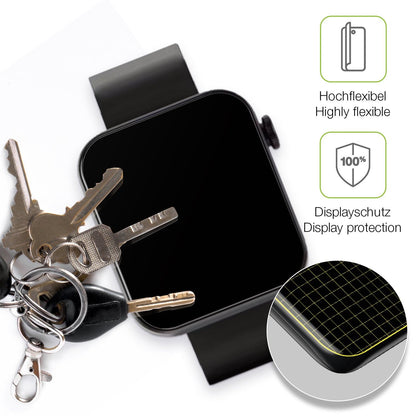 2x Full Cover Schutzfolie matt für Kendox Life Tracker