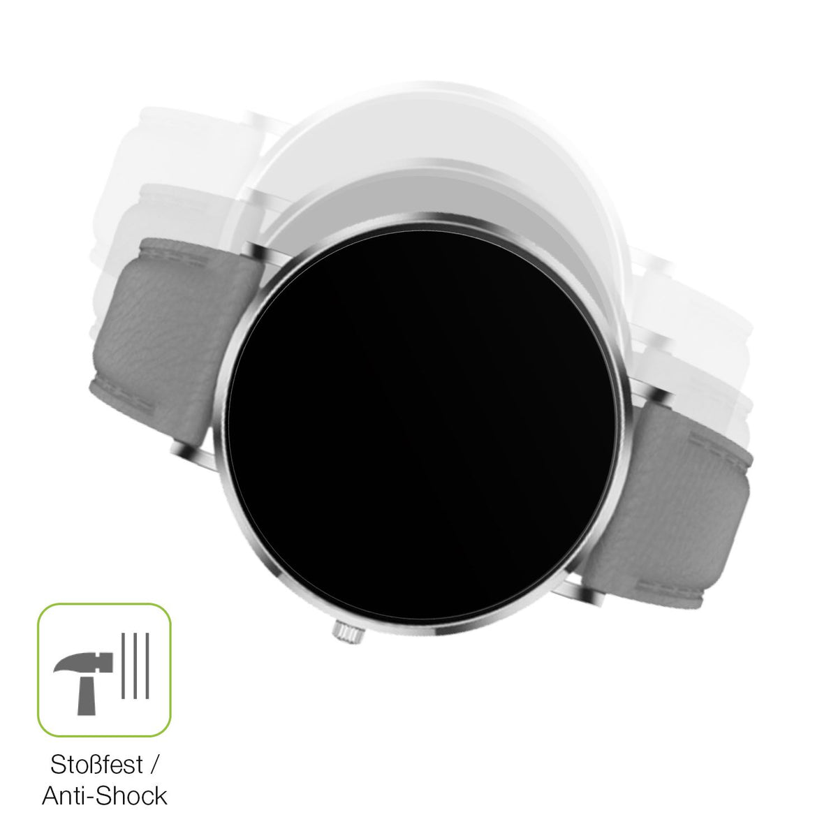 2x Full Cover Schutzfolie matt für Pireware Slim Smartwatch
