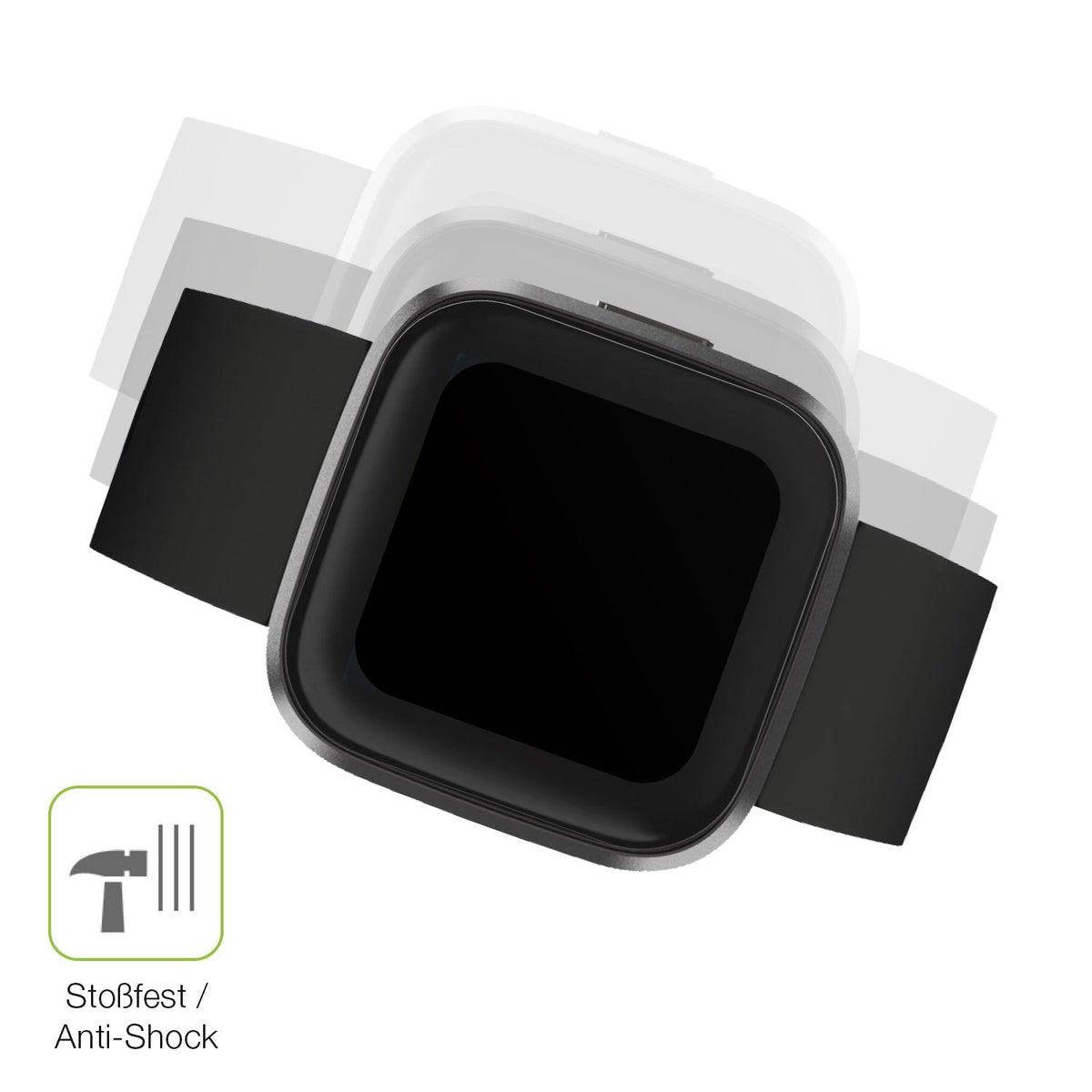 2x Full Cover Schutzfolie matt für Fitbit Versa 2