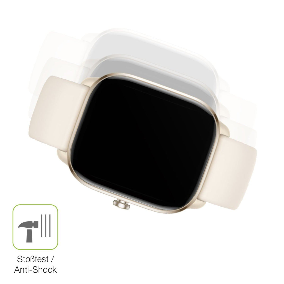 2x Full Cover Schutzfolie matt für Amazfit GTS 4 mini