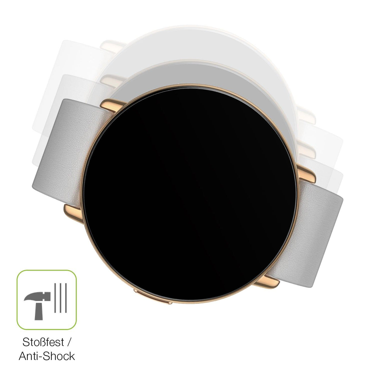 2x Full Cover Schutzfolie matt für Zepp E Smartwatch