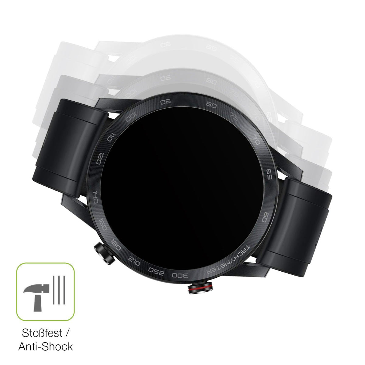 2x Full Cover Schutzfolie matt für Honor Magic Watch 2 46mm
