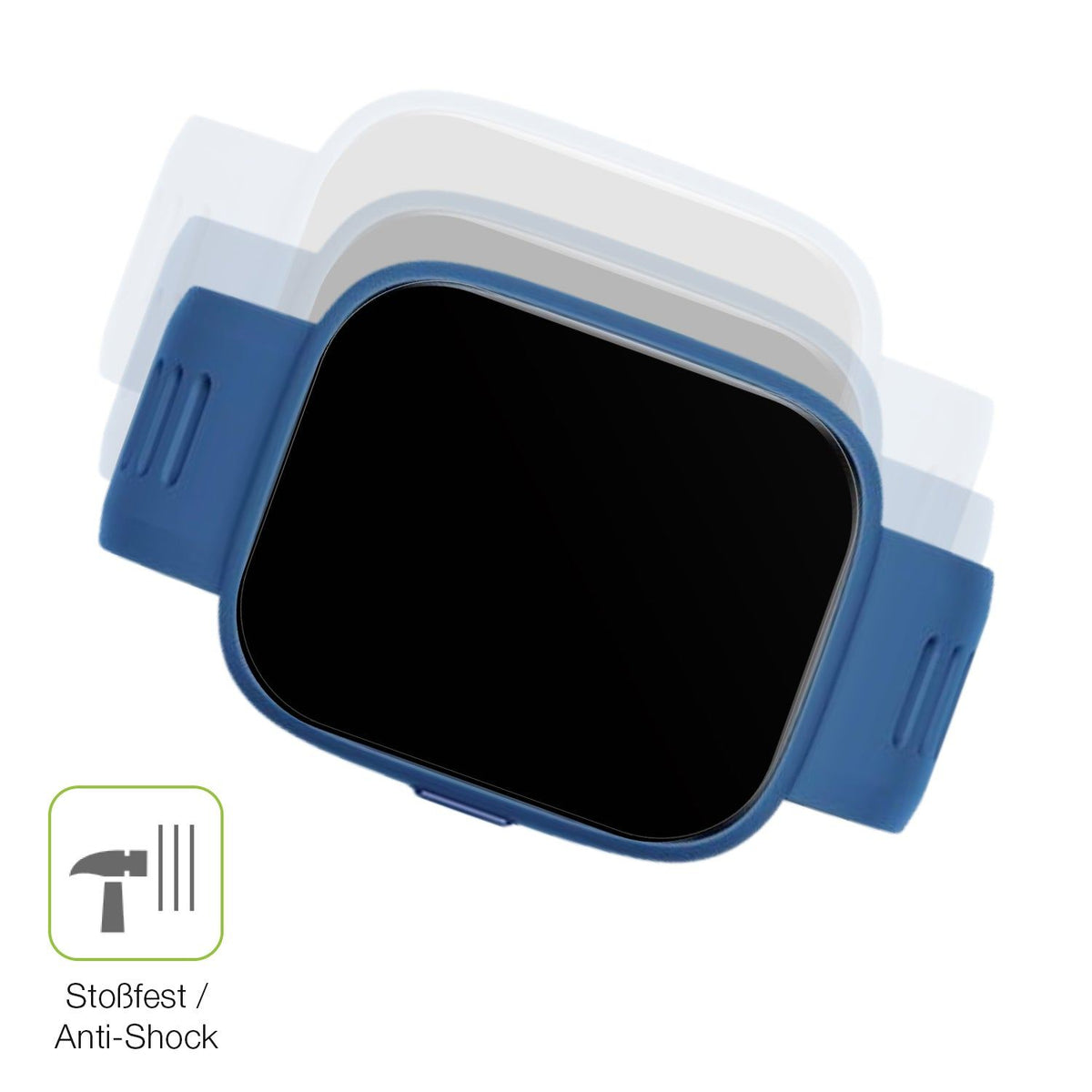 2x Full Cover Schutzfolie matt für BiggerFive Smartwatch Kinder